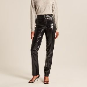 Abercrombie Patent Leather 90s Straight Leg Pant